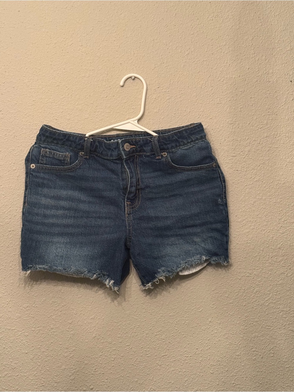 Cat & Jack Dark Blue Denim Frayed Hem Shorts